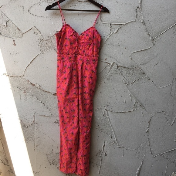 FARM RIO Red Pepper Jumpsuit Size XS - Picture 5 of 13